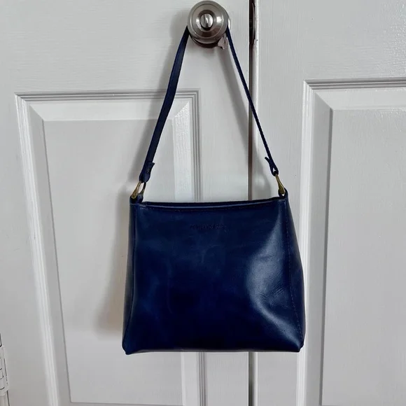 Portland Leather Modified Triangle Bag Cowboy Blue and Bifold Wallet - Picture 4 of 15